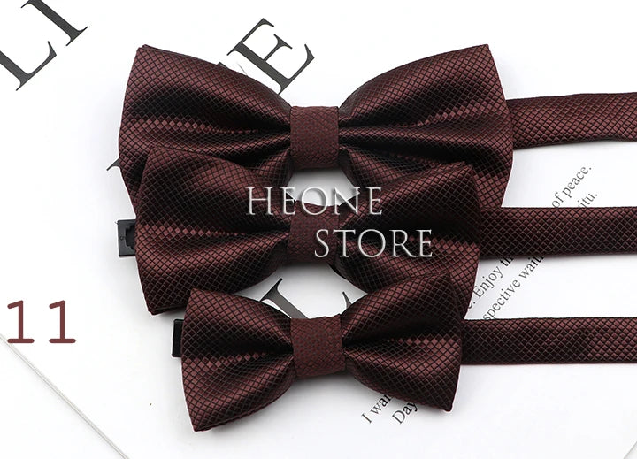 3 Sizes Parent-Child Bowtie Set Solid Color Lovely Kids Pet Family Butterfly Pink Champagne Blue Wine Red Cute bow tie Accessory