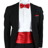 New Fashion Mens Cummerbund Bow Tie Brooch Set Black Red Blue   Waist Seal For Formal Tuxedo Business Suit Dinner Accessories