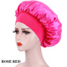 Black Pink Purple Hair Care Caps Silk Bonnet Women'S Nightcaps With Curly Natural Curls Covers With Soft Wide Elastic Adjustable