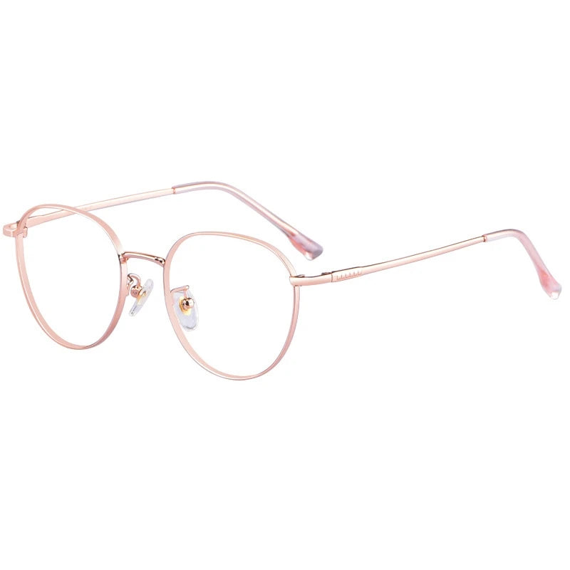 YIMARUILI New Titanium Alloy Wide-Rim Glasses Frame Men Round Retro Myopia Optical Prescription Eyeglasses Frame Women 80047