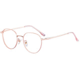YIMARUILI New Titanium Alloy Wide-Rim Glasses Frame Men Round Retro Myopia Optical Prescription Eyeglasses Frame Women 80047