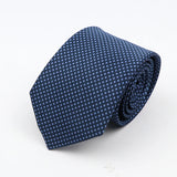 New Classic Strieped Dot Ties For Men Jacquard 7cm Polyester Narrow Tie Skinny Wedding Groom Business Necktie Suit Shirt Gift