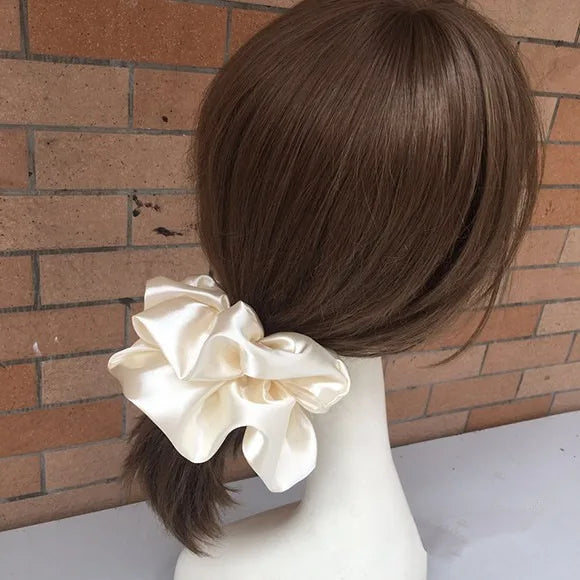 Hot Girls Super Wide Smooth Colorful Hair tie Hair Elastics Bands for Hair Large Satin Scrunchie Hair Accessories 2021 for Women