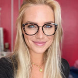 Blue Light Blocking Glasses Frame Women Fashion Eyewear Prescription UV400 Stylish Female Optical Spectacles Anti-Reflective