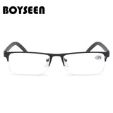 BOYSEEN Titanium alloy Nearsighted Glasses Non spherical 12 Layer Coated Minus lenses Business Myopia Eyeglasses -0.5 -1.0 -1.25
