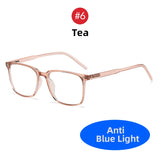 2025 Trending Blue Light Blocking Men's Glasses Gaming TR90 Matte Black Anti Ray Eyeglasses Computer Transparent Fashion Eyewear