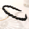 Organza Hairbands For Women Cross Weaving Hair Hoop Bands Korea Fashion Bright Silk Metal Headband Girls Hair Accessories Turban
