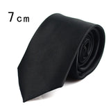 Black Neck Ties For Men Women Casual Suits Solid Tie Gravatas Skinny Mens Neckties For Business Wedding Slim Men Ties