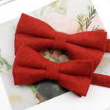 Mens Super Soft Downy Suede Parent-Child Bowtie Set Macarons Solid Color Classic Design Cute Butterfly Red Green Blue Pink Tie