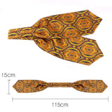 New Floral Paisley Men Cashew Tie Wedding Formal Cravat Ascot Scrunch Self British Gentleman Polyester Soft Neck Tie Luxury