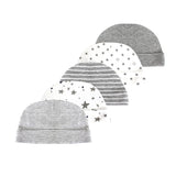 New Born Baby Boy Hats 3/5Pieces Cotton Baby Girls Hats Cartoon 0-6Months Unisex Soft Solid Color Infant Accessories