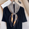 90*90cm Women Scarf Silk Feeling Hair Neck Square Brand Office bandanna muffler Waiter Flight Attendants Handkerchief Rings wrap