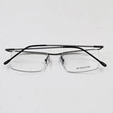 Men's business glasses frame half frame Square frame ultra light comfortable titanium alloy optical prescription Eyeglasses