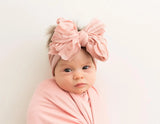 Baby Headband Big Bows For Girls Hair Accessories Jacquard Toddler Wide Headwrap Soft Newborn Hairband Elastic Kids Turban