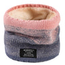 Winter Scarf for Men Fleece Ring Bandana Knitted Warm Solid Scarf Women Neck Warmer Thick Cashmere Hot Handkerchief Ski Mask