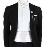 New Fashion Mens Cummerbund Bow Tie Brooch Set Black Red Blue   Waist Seal For Formal Tuxedo Business Suit Dinner Accessories