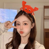 Cute And Cartoonish Korean Plush Animal Hair Clips For Women To Wear, A Popular Face-washing Headband