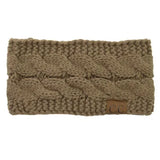 2024 Fashion Bohemia Winter Warm Knitted Headband Hair Accessories Women's CC Wool Wide Hairband Stretch Solid Hairband Headwear
