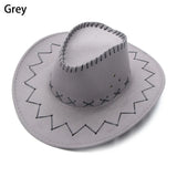Western Cowboy Hat for Men Women Kids Fedora Outdoor Wide Brim Faux Leather Summer Wide Brim Beach Travel Cap Black White Pink