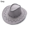 Western Cowboy Hat for Men Women Kids Fedora Outdoor Wide Brim Faux Leather Summer Wide Brim Beach Travel Cap Black White Pink