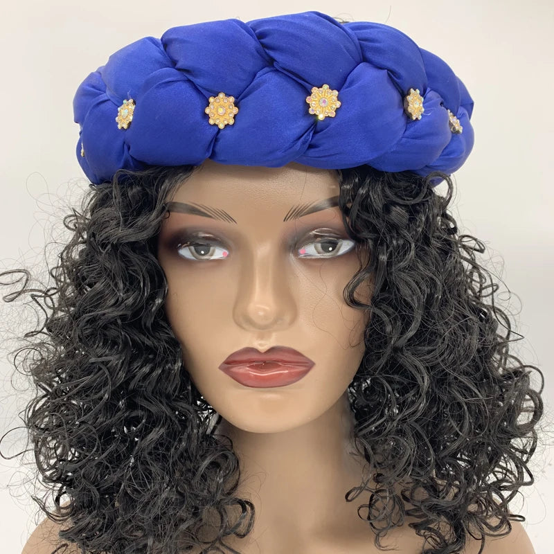 Latest Exaggerated Satin Twist Braids Headband Handmade African Headtie Nigerian Wedding Gele Women Turbans Ladies Head Wraps