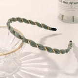 Organza Hairbands For Women Cross Weaving Hair Hoop Bands Korea Fashion Bright Silk Metal Headband Girls Hair Accessories Turban