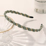 Organza Hairbands For Women Cross Weaving Hair Hoop Bands Korea Fashion Bright Silk Metal Headband Girls Hair Accessories Turban