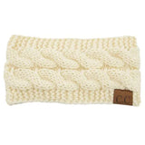 2024 Fashion Bohemia Winter Warm Knitted Headband Hair Accessories Women's CC Wool Wide Hairband Stretch Solid Hairband Headwear