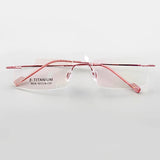 Titanium Eyeglasses Rimless Optical Ultralight Glasses Frame No Screw Prescription Spectacle Frameless Glasses Eyeglasses B2