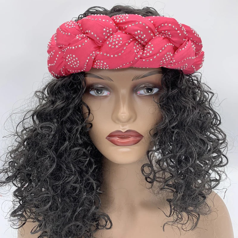 Bronzing Fabric Women's Headbands Elastic Braids Hair Bands Female Turban Cap Party Headwear Accessories Fashion Bandage Bandana