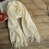 Women Pure White Cotton Scarf Tassel Shawls Lady Kerchief Scarf Hijabs for DIY Dyeing Embroidery Painting 60*170cm