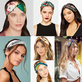 2020 Fashion Bohemian Headband Print Hairbands For Women Girls Vintage Cross Knot Turban Bandanas Headwear Hair Accessories