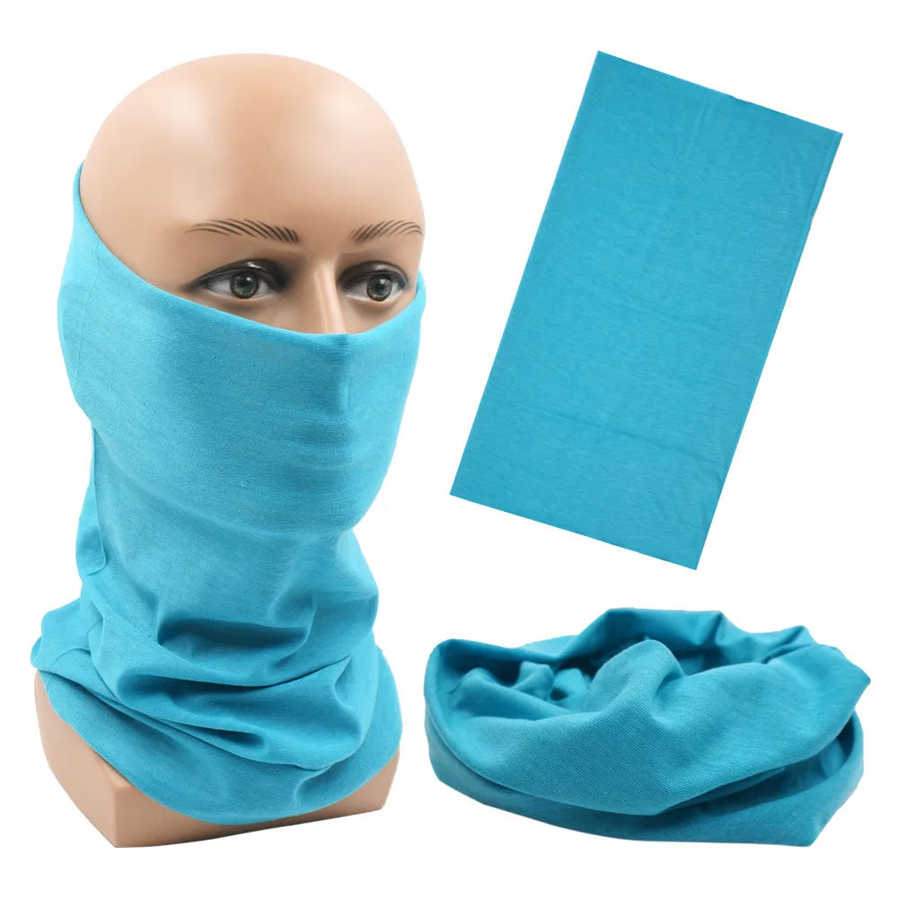 Outdoor Magic Bandana Solid Neon Color Cycling Hiking Scarves Headband Polyester Fashion Neck Cover Fishing Windproof Face Mask