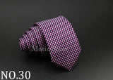 Men Jacquard Woven Tie Classic Plaid Striped Ties Fashion Polyester Necktie For Wedding Business Party Suit Dress Gravatas Gift