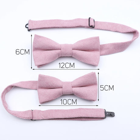 Classic Colorful Parent-Child Bowties Super Soft Velvet Corduroy Wedding Men Kid Bow Tie Romantic Blue Pink Red Butterfly Cravat