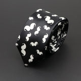 Fashion Casual Tie 5cm Skinny Slim Necktie Printing Skull Poker Smiling Face Symbol Hip Hop Boy Novelty Accessories Necktie Gift