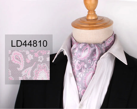 New Floral Paisley Men Cashew Tie Wedding Formal Cravat Ascot Scrunch Self British Gentleman Polyester Soft Neck Tie Luxury