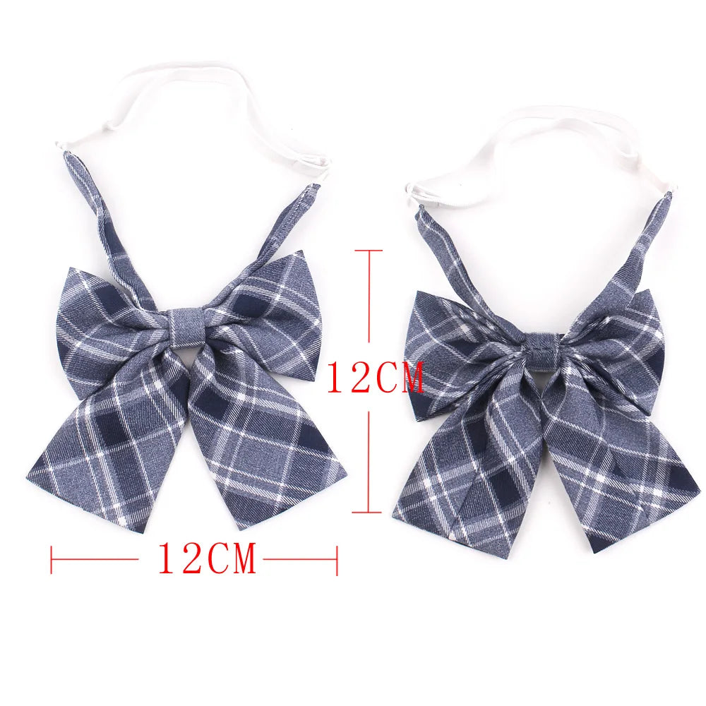 Feminine Plaid Bowtie Casual Bow tie For Women Uniform Collar Butterf Bowknot Adult Check Bow Ties Cravats Girls Bowties