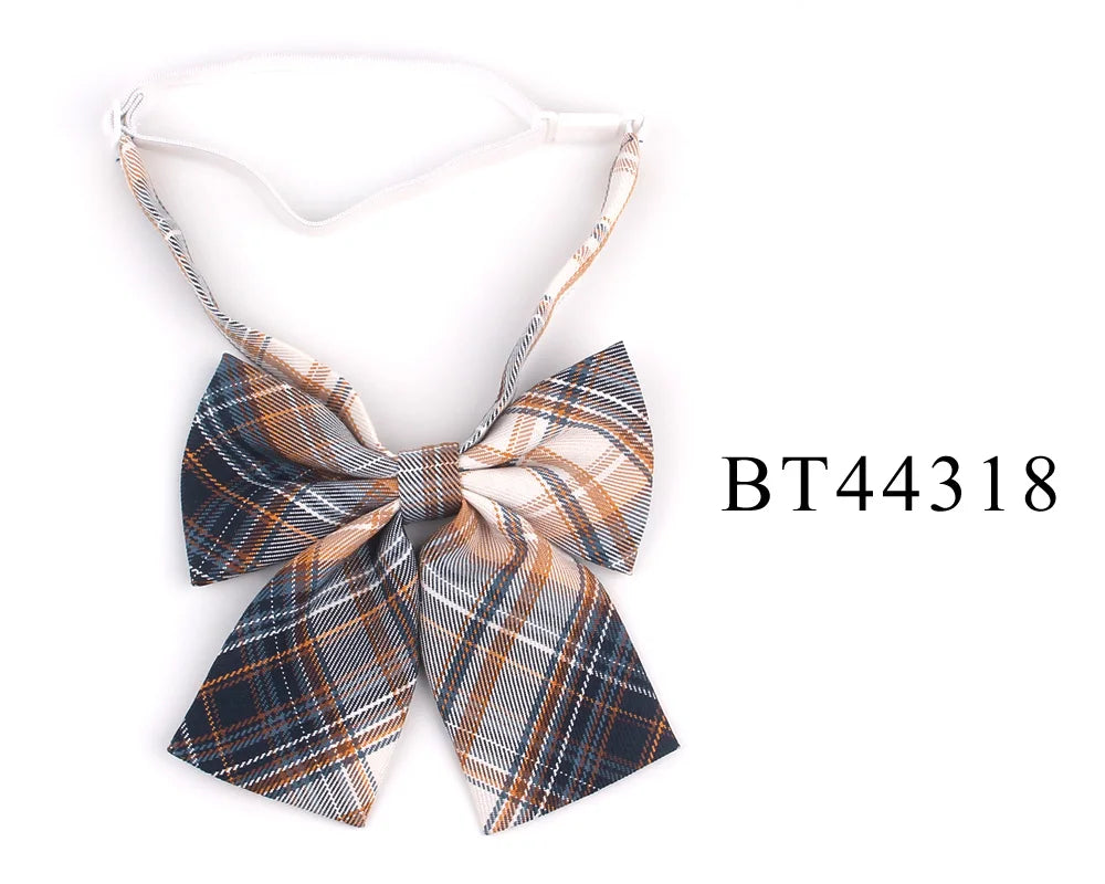 Ladies Plaid Bowtie Casual Bow tie For Women Uniform Collar Butterf Bowknot Adult Check Bow Ties Cravats Cotton Girls Bowties