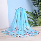 Brand New Chiffon Scarf Women Spring Summer Silk Scarves Thin Flower Shawls And Wraps  Foulard Print Hijab Stoles Wholesale