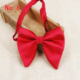 2019 Hot Sale Men's Fashion Big Suits Red Navy Bow Ties For Man Wedding Designer Solid Woven Bowknot Butterfly Tie 9colors