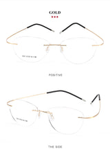 Titanium Prescription Glasses Ultra Light Eyewear Optical Glasses Frame for Male and Female Clear Lenses