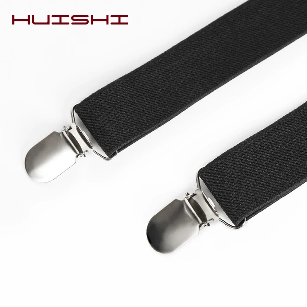 Kids Suspenders For Pants Bowtie Set Matching Tuxedo Suit Boy Girl Childs Adjustable Y-Back Brace Belt Adjustable Bowtie Wedding