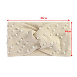 AWAYTR Women's Headbands Pearls Head Bands Knitted Turban Bandana Autumn Winter Elastic Hairband Warm Hair Accessories Headdress