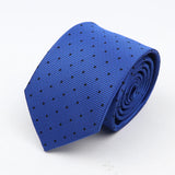 New Classic Strieped Dot Ties For Men Jacquard 7cm Polyester Narrow Tie Skinny Wedding Groom Business Necktie Suit Shirt Gift