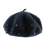 Wool Kids Winter Hat for Girls Retro Baby Beret Hats with Pearls Autumn Winter Kids Cap for Children Accessories 2-6Y