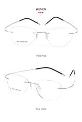 Titanium Prescription Glasses Ultra Light Eyewear Optical Glasses Frame for Male and Female Clear Lenses