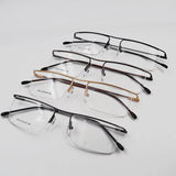 Men's business glasses frame half frame Square frame ultra light comfortable titanium alloy optical prescription Eyeglasses