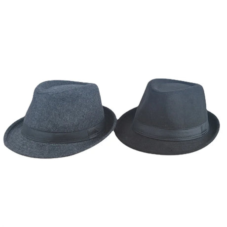 Winter Solid Fedoras For Men Top Jazz Hat Adult Bowler Hats Classic Version Chapeau Hats