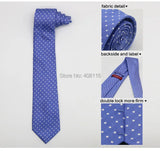 HUISHI 8cm Dot Neckties Skinny Fashion Business Men Polyester Microfiber Neck Tie Polka Check Men Neckie For Gentlemen Wedding